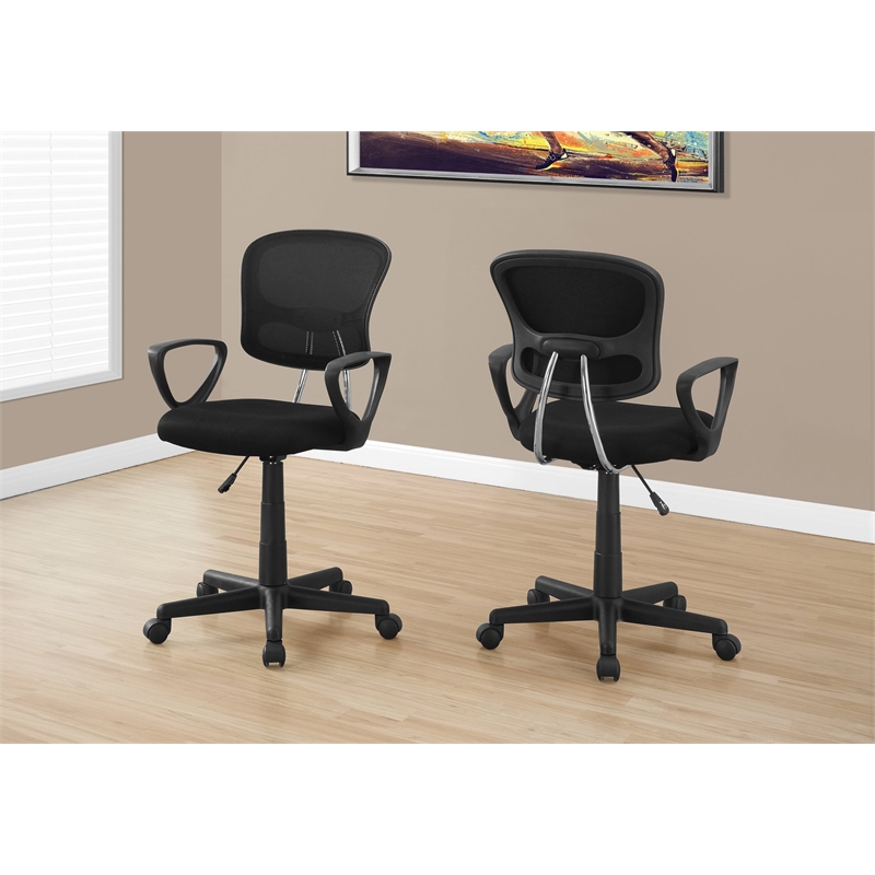 Scranton & Co Contemporary Adjustable Office Chair in Black