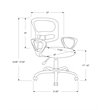 Scranton & Co Contemporary Adjustable Office Chair in White