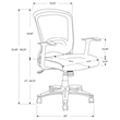 Scranton & Co Modern Adjustable Mid Back Office Chair in Black