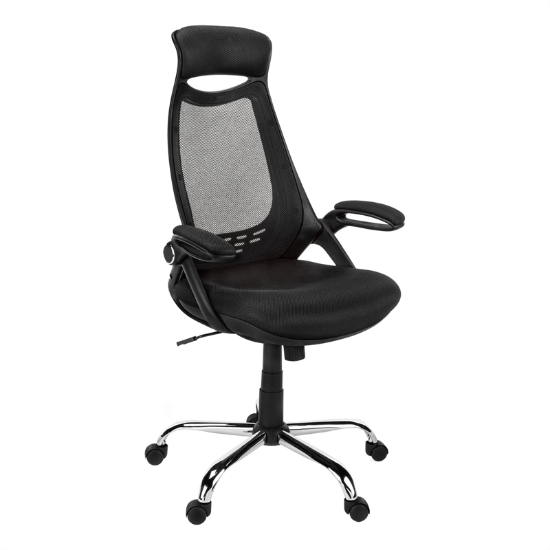 Scranton & Co Modern Adjustable High Back Office Chair in Black