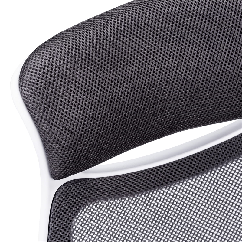 Scranton & Co Adjustable High Back Office Chair in White and Gray