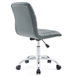 Scranton & Co Modern Vinyl/Nylon Mid-Back Armless Swivel Office Chair in Gray