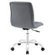 Scranton & Co Modern Vinyl/Nylon Mid-Back Armless Swivel Office Chair in Gray