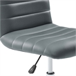 Scranton & Co Modern Vinyl/Nylon Mid-Back Armless Swivel Office Chair in Gray