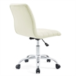 Scranton & Co Modern Vinyl/Nylon Mid-Back Armless Swivel Office Chair in White