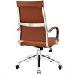 Scranton & Co Modern Vinyl and Aluminum High Back Office Chair in Terracotta