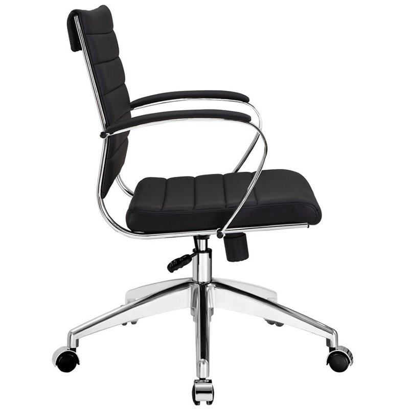 Scranton & Co Contemporary Modern Mid Back Office Chair in Black