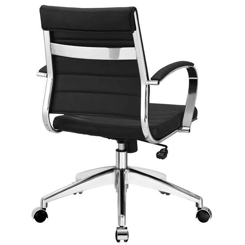 Scranton & Co Contemporary Modern Mid Back Office Chair in Black