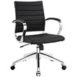 Scranton & Co Contemporary Modern Mid Back Office Chair in Black