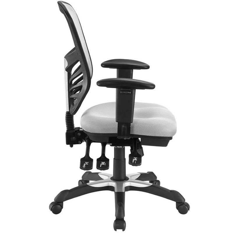 Scranton & Co Modern Breathable Mesh Back Office Chair in Gray