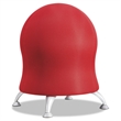 Scranton & Co Steel/Vinyl Fabric Ball Office Chair in Crimson Red