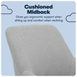 Scranton & Co Modern Fabric Office Chair with Memory Foam in Light Gray/Chrome