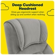 Scranton & Co Adjust Height Modern Velvet Office Chair in Gray