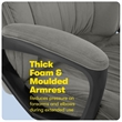 Scranton & Co Adjust Height Modern Velvet Office Chair in Gray