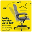 Scranton & Co Adjust Height Modern Velvet Office Chair in Gray