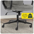 Scranton & Co Adjust Height Modern Velvet Office Chair in Gray