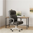 Scranton & Co Bonded Faux Leather Big and Tall High Back Chair in Black