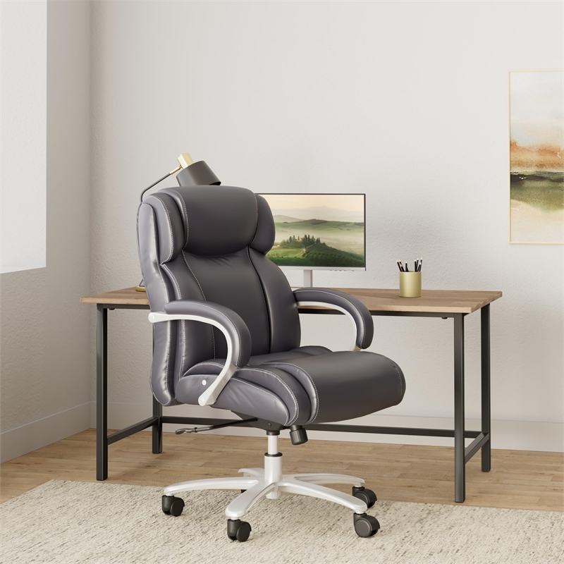 Scranton & Co Modern Mid Back Task 3503BL 400 lb Capacity Black