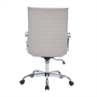 Scranton & Co Mid-Century Faux Leather High Back Executive Swivel Chair in Tan