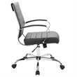 Scranton & Co Modern Adjustable Leather Office Chair in Black
