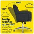 Scranton & Co Fabric Home Office Chair with Memory Foam Cushioning in Charcoal