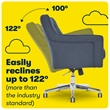 Scranton & Co Fabric Home Office Chair with Memory Foam Cushioning in Blue