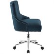 Scranton & Co Modern Fabric Button Tufted Swivel Office Chair in Blue