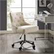 Scranton & Co Fabric Beige Office Chair Swivel 38.5