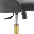 Scranton & Co Performance Velvet Tufted Office Swivel Chair in Gold and Gray