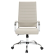 Scranton & Co High-Back Mid-Century Modern Leather Office Chair in Tan
