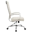 Scranton & Co High-Back Mid-Century Modern Leather Office Chair in Tan