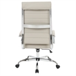 Scranton & Co High-Back Mid-Century Modern Leather Office Chair in Tan