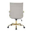 Scranton & Co High-Back Faux Leather Office Chair With Gold Frame in Tan