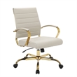 Scranton & Co Modern Modern Adjustable Leather Office Chair in Tan