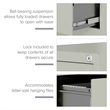 Scranton & Co 4-Drawer Contemporary Metal Vertical Filing Cabinet in Light Gray