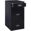 Scranton & Co 3-Drawer Metal Filing Cabinet with Pencil Drawer in Black