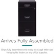 Scranton & Co 3-Drawer Metal Filing Cabinet with Pencil Drawer in Black