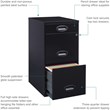 Scranton & Co 3-Drawer Metal Filing Cabinet with Pencil Drawer in Black
