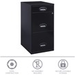 Scranton & Co 3-Drawer Metal Filing Cabinet with Pencil Drawer in Black
