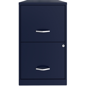 Scranton & Co Modern 18&quotD 2-Drawer Metal File Cabinet in Navy