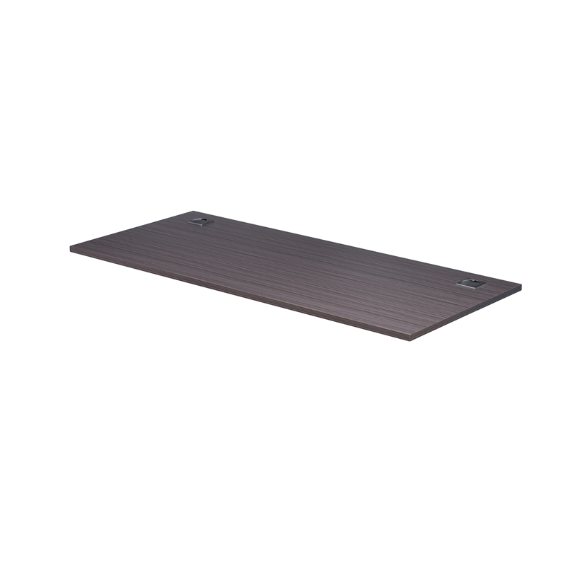 Scranton & Co Contemporary Engineered Wood Single Desk in Driftwood