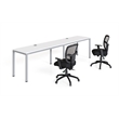 Scranton & Co Engineered Wood Side by Side Double Desks in White