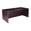 Scranton & Co Engineered Wood L-Shape Desk with Pedestal in Mocha
