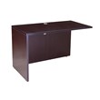 Scranton & Co Engineered Wood L-Shape Desk with Pedestal in Mocha