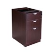 Scranton & Co Engineered Wood L-Shape Desk with Pedestal in Mocha