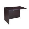 Scranton & Co Engineered Wood L-Shape Desk with Pedestal in Mocha