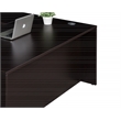 Scranton & Co Engineered Wood L-Shape Desk with Pedestal in Mocha