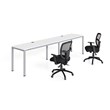 Scranton & Co Engineered Wood Side by Side Double Desks in White