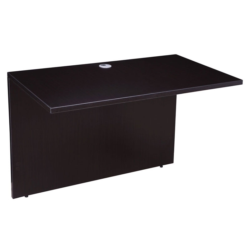 Scranton & Co 66 Inch Executive U-Shape Desk with File Pedestal in Mocha