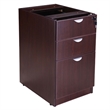 Scranton & Co 66 Inch Executive U-Shape Desk with File Pedestal in Mocha